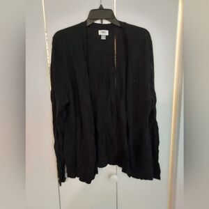 Black Open Front Cardigan